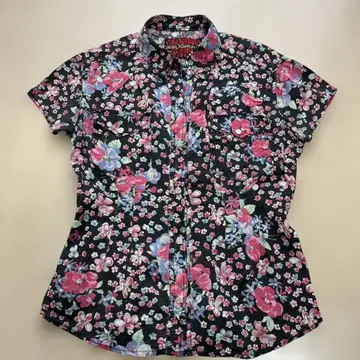 시마론 여성용 꽃무늬 반팔 셔츠