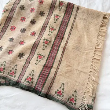 45rpm 45R 네이티브 무늬 대형 스톨 베이지 그린