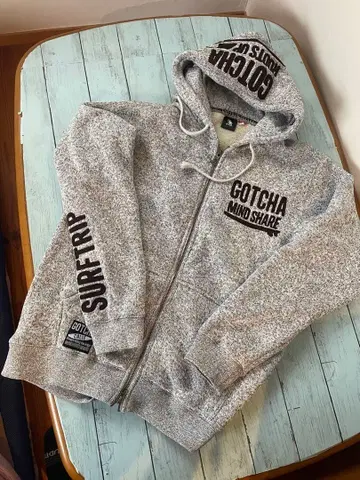 GOTCHA 후드 부착 지퍼 후드티 팬츠 그레이