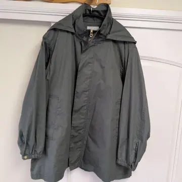 IENA 마운틴 파카 카키 코팅 크로스 자켓 후드 부착