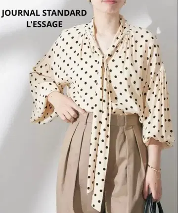 저널 스탠다드 레사주 보타이 블라우스 도트