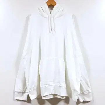 새상품 슈퍼 빅 후드티 맨투맨 긴팔 남성용 화이트 3XL