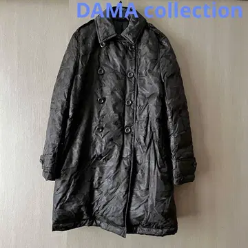 다마 컬렉션 다운 코트 카모플라쥬 패턴 다크 브라운 M