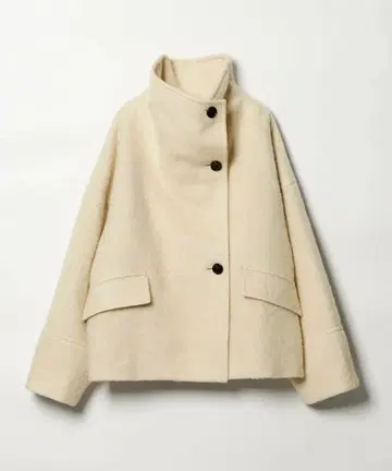 EMMEL REFINES 스탠드 샤기 숏코트