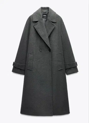 ZARA 다크 그레이 롱 코트 S