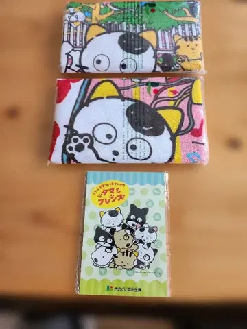 [미사용 새상품] 타마&프렌즈 페이스 타월 메모장 세트