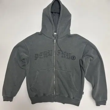 Perushu 그레이 후드 부착 후드티