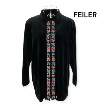 FEILER 벨로아 느낌 꽃무늬 자수 가운 코트 홈웨어