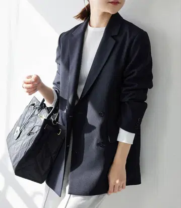 [ 2024년 모델 ] 슬로브 이에나 워셔블 트윌 더블 자켓 M