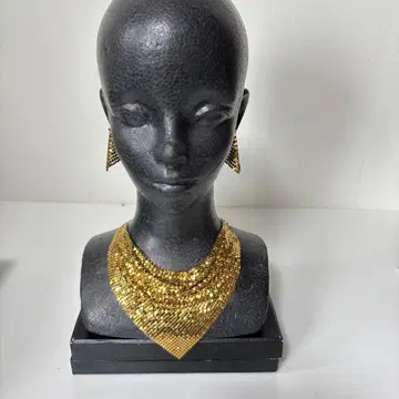 골드 metal 목걸이 귀걸이