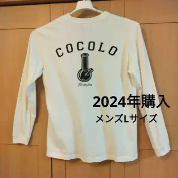 2024년 구매 코코로 브랜드 백 프린트 남성용 긴팔 T셔츠 L