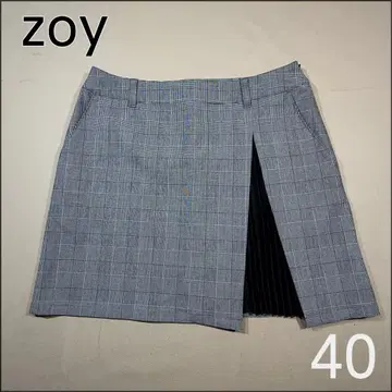 새상품급 [ ZOY ] 글렌체크 패턴 플리츠 절개 스커트 40