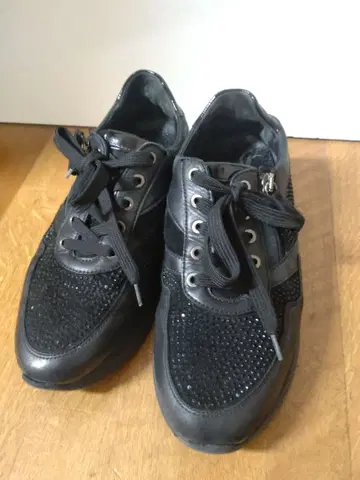 Gabor 가보르 24.5cm 스팽글 장식 블랙 스니커즈