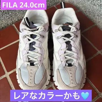 FILA 레어 컬러 스니커즈 화이트/그레이/라벤더 24.0cm