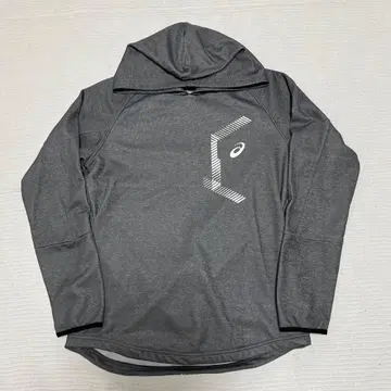 ASICS 그레이 XL 후드티 속기모
