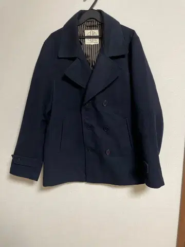 더블 브레스트 피 코트 네이비 XL
