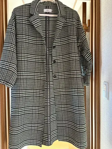 AZUL by moussy 체크 무늬 롱 코트 M 사이즈