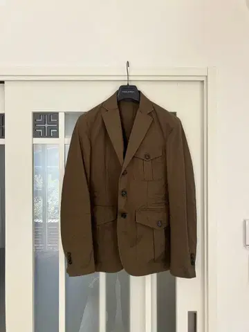 디스퀘어드 남성용 다크 카키 사파리 자켓 48 미사용 새상품