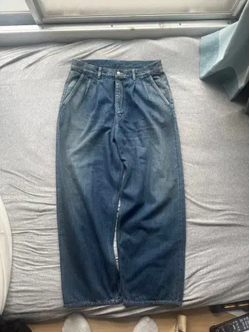 Selvage Denim Two Tuck Pants -DARK FADE-