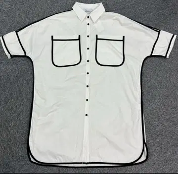 [ 미사용 ] crossi 크로시 택 포함 반팔 셔츠 화이트 L 사이즈