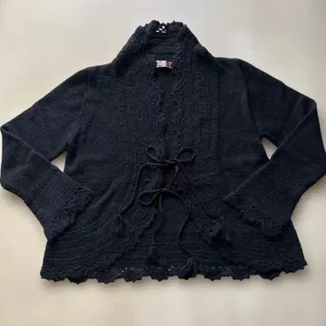 핑크하우스 블랙 니트 가디건