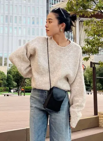 Ungrid 컬러 모헤어 혼방 루즈 니트