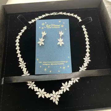 결혼식용 목걸이 귀걸이 세트