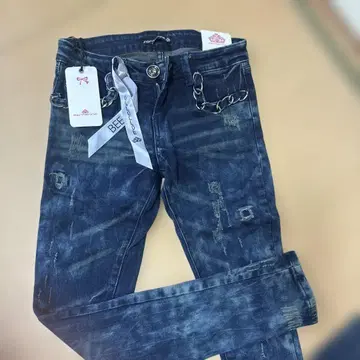 Foranarina 스키니 데님 26 딥 블루