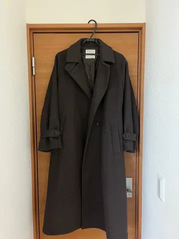 브라운 롱 코트 허리 벨트 포함 freak's store