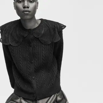 h&m 레이스 스칼라 가디건 M 미사용