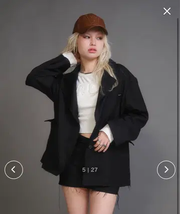 ACLENT 컷오프 오버 테일러드 자켓