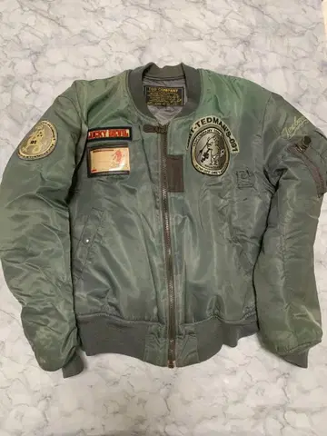 90s 테드맨 에프상회 MA-1 백 자수 패치 42 플라이트 자켓