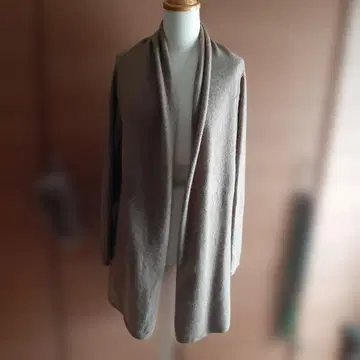 베이지 캐시미어 울 가디건