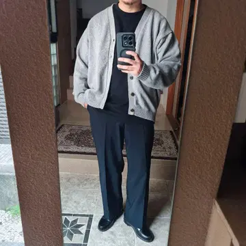 LLBean 코튼 가디건 그레이 XL