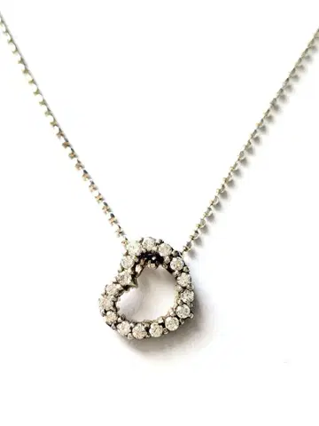 실버 925 하트 목걸이 Plus 각인