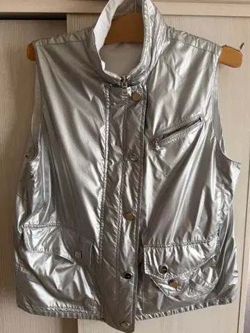 [레어] L-RL 실버 슬리브리스 다운 베스트