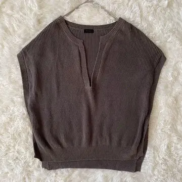 apart by lowrys 사이드 슬릿 니트 베스트 F 그레이 A336