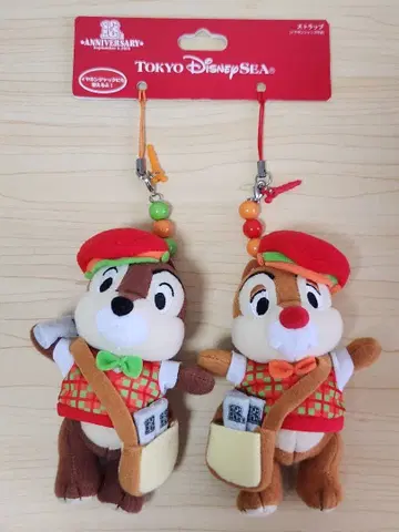 [ 새상품급 ] 디즈니씨 봉제 인형 스트랩 칩과 데일