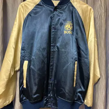 BOSS 새틴풍 자켓 네이비/베이지