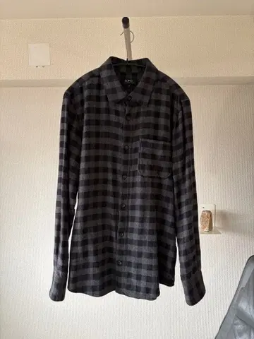 A.P.C. 체크 무늬 플란넬 셔츠 M 사이즈