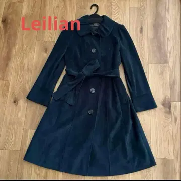 미사용에 가까운 레리안 Leilian 롱 코트 벨트 리본 포함