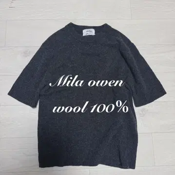 Mila owen 램스울 하프 슬리브 니트