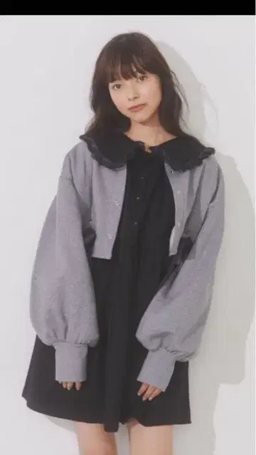 메리제니 리본 스냅 가디건