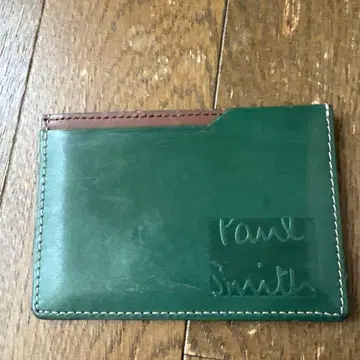 폴 스미스 그린 컬러 가죽 카드 케이스