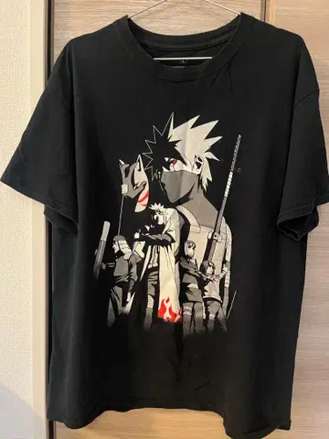 NARUTO 그래픽 T셔츠 L 사이즈 블랙
