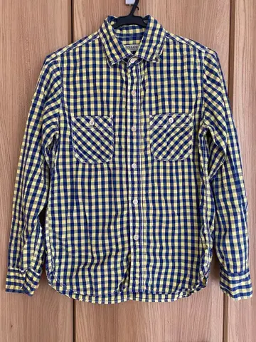 새상품급 OMNIGOD 옴니갓 깅엄 체크 워크 셔츠 긴팔 셔츠