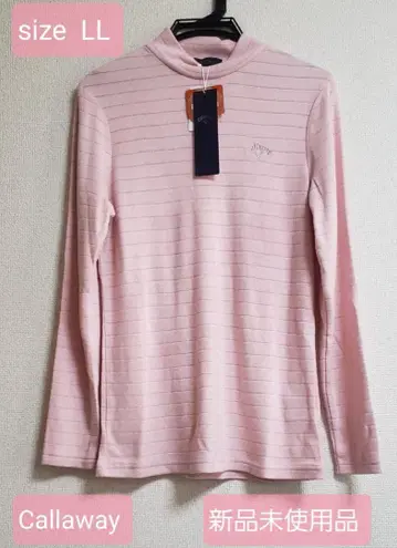 Callaway / 핑크 스트라이프 / 모크넥 셔츠 / 미사용 새상품