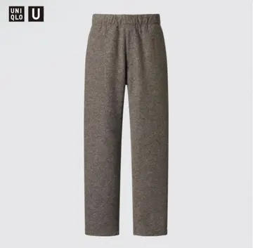 유니클로 U 플리스 저지 팬츠 브라운 M 새상품급