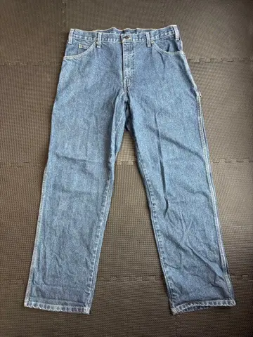 스트레이트 데님 라이트 블루 허리 45cm