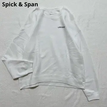 Spick & Span EVERYTHING 백 로고 맨투맨 화이트